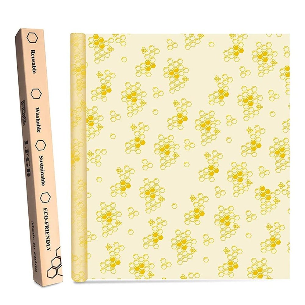 Reusable Beeswax Food Wrap, 39 Roll of Organic Bees Wax Wrap for Bread, Cheese, Sandwich; Eco-Friendly Reusable Beeswax Wrap for Food & Covering Bowls; Sustainable Wax Cloth Food Wrap for Eco Kitchen