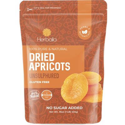 Dried Apricots No Sugar Added, 1 Pound. Turkish Apricots Dried Fruit, Dry Apricot Bulk, Apricots. All Natural, Non-GMO.