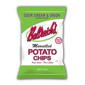 Ballreich Snack Food Company Marcelled Potato Chips (Sour Cream & Onion), 1.5oz (Pack of 12)