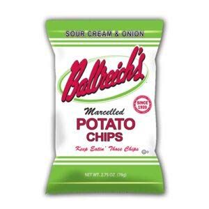 Ballreich Snack Food Company Marcelled Potato Chips (Sour Cream & Onion), 2.75oz (Pack of 6)