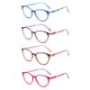 100 CLASSIC 4-Pack Reading Glasses Ladies Cat Eye Spring Hinges Readers Colorful Floral Design Temple Arms Fashion Eyeglasses for Women (1.25+) view 1