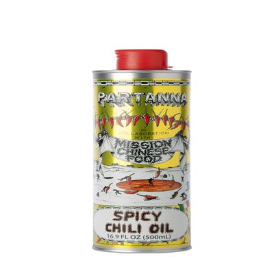 Partanna Mission Spicy Pepper Olive Oil - Premium Extra Virgin Olive Oil Infused with Spicy Red Pepper, Chef-Inspired Flavor-Polphenol Rich - Cold Pressed - 16.9 fl oz (500 ml)