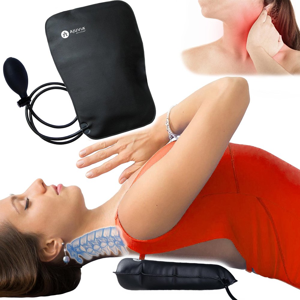 AJUVIA Neck Vitalizer | Inflatable Cervical Neck Traction Device for Instant Pain Relief