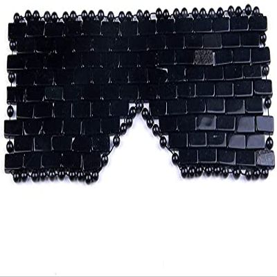 Be Meeting crystal Natural Quartz Rose Crystal Sleep Mask Eye Cover Mask Yoga Meditation Energy Healing Crystal Anti-Aging Hand-Made Therapy Eye Masks Gift (Black Obsidian), Small