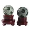 00 BEINUANCRYSTAL 1pc Natural Carving Transfer Xiuyan Jade Hollow Crystal Balls Spheres for Healing view 4