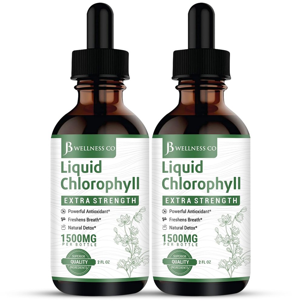 [2-Pack] Liquid Chlorophyll Drops - All-Natural Concentrate  Immune System Support, Energy Booster, and Digestion  from Mulberry Leaves - 240 Servings - [2-Pack]
