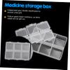 6 Pcs Packing Box Pill Splitters Earring Storage Organizer Travel Pill Organizers Earphone Cord Boxes Small Pp view 2