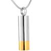 OIJH Shiny Polishing Cylinder Cremation Urn Pendant Funeral Ashes Jewelry Memorial Necklace -with_Deer_ view 2