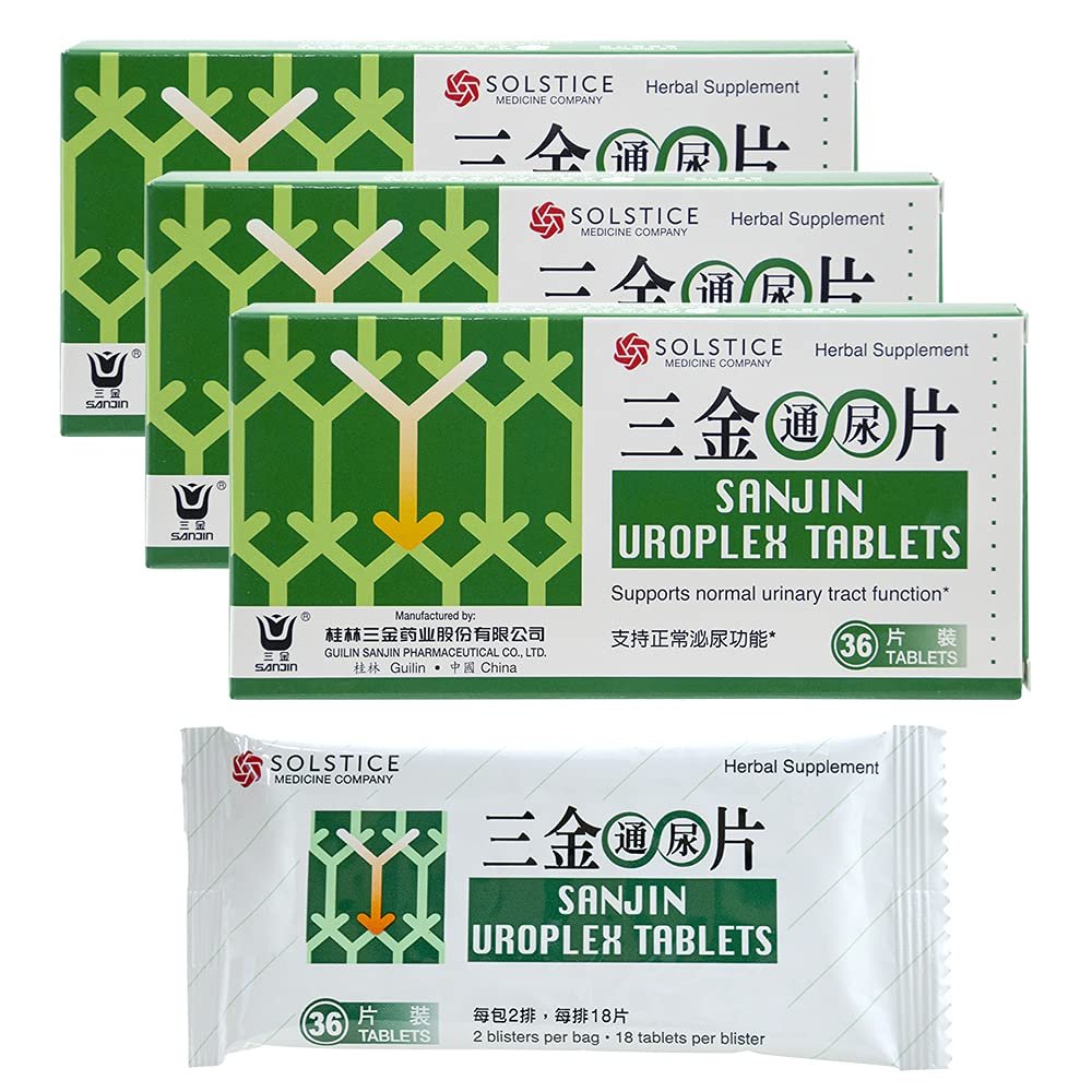 Solstice Medicine Company Sanjin Pian Uroplex Tablets (Supports Normal Urinary Tract Function) (36 Tablets) (3 Pack)