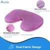 Atsuwell Sinus Mask, Warm Cold Compress Eye Mask for Dry Eyes, Weighted Eye Pillow Microwavable Face Heating Pad for Soothing Sinus Pressure and Relaxation, Pink view 2