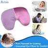 Atsuwell Sinus Mask, Warm Cold Compress Eye Mask for Dry Eyes, Weighted Eye Pillow Microwavable Face Heating Pad for Soothing Sinus Pressure and Relaxation, Pink view 3