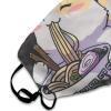 Ramen Classic Face Mask Scarf with Adjustable Ear Loops Mouth Shield for Men Women One Size White view 2