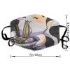 Ramen Classic Face Mask Scarf with Adjustable Ear Loops Mouth Shield for Men Women One Size White view 3