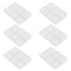 6pcs Transparent Braille Pill Containers with Compartments for Easy Organization Portable Storage for Home Travel for Medication Management and Daily Use