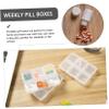 6pcs Transparent Braille Pill Containers with Compartments for Easy Organization Portable Storage for Home Travel for Medication Management and Daily Use view 2