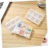 6pcs Transparent Braille Pill Containers with Compartments for Easy Organization Portable Storage for Home Travel for Medication Management and Daily Use view 3