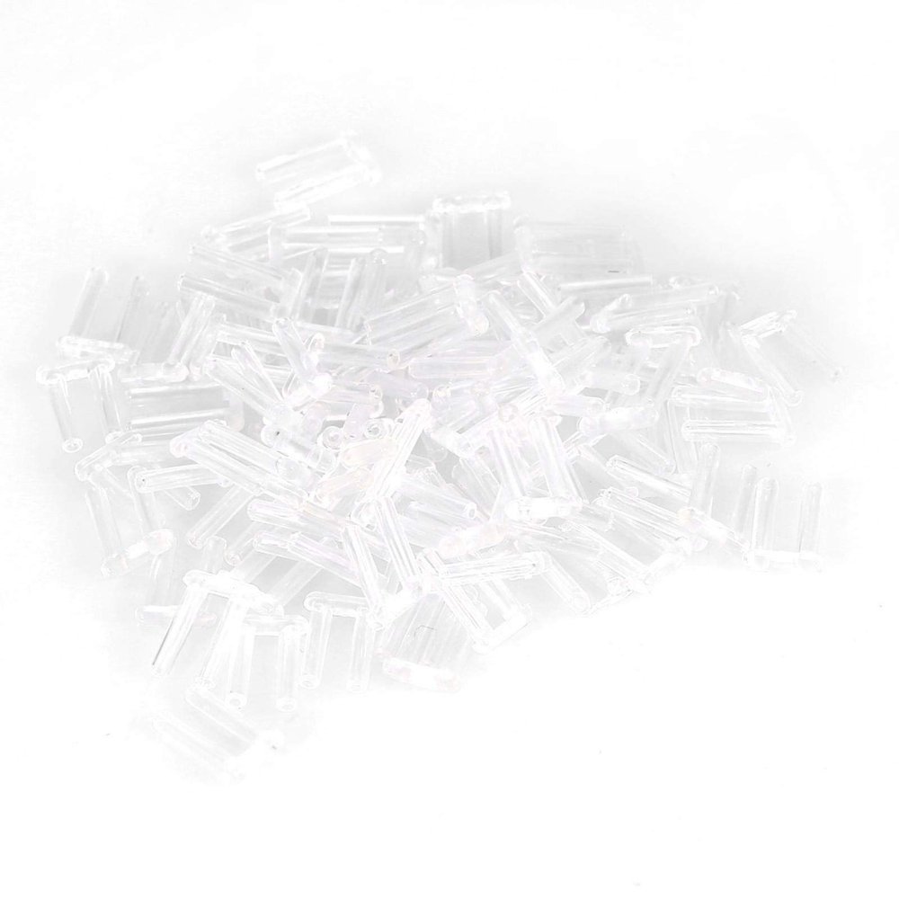 3 Types 100 Pcs Rimless Glasses Accessories, Plastic Compression Mounting Sleeve, for Rimless Glasses Accessories Tools Repair KitsEyeglasses Care (#1)