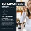 Black Seed Oil Softgels | 5% Thymoquinone - TQ-Advanced | High Potency - 500 mg per Capsule - 15:1 Concentrate from Nigella Sativa Extract, Raw Form, Vegan Formula, Glass Bottle (60 Softgels) view 2