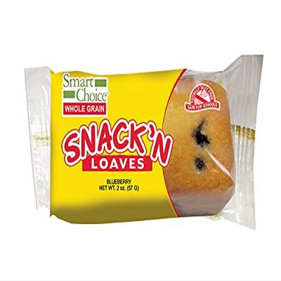 Individually Wrapped Whole Grain Blueberry Snack Loaves - 2 oz. 72 per case