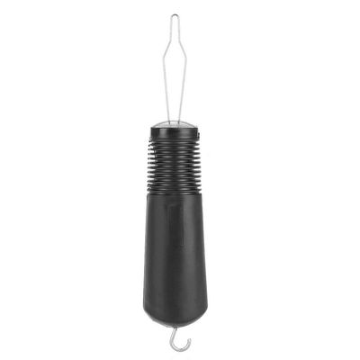 01 Button Hook Helper, Dressing Aid for Arthritis, Joint Pain, Carpal Tunnel, One Hand Use, Black, Plastic, Daily Living Clothing Buttoning Aids