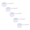 Plastic Measuring Scoop, (35 cc | 2.5 Tablespoon | 1.25 fl oz. | 35 mL) Long Handle Spoons for Powders, Granules, Coffee, Pet Food, Baking Supplies, Protein and Other Dry Goods, BPA Free (Set of 5) view 1
