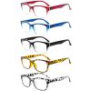 SIGVAN Reading Glasses 5 Packs Blue Light Blocking Eyeglasses Quality Spring Hinge Colorful Computer Readers for Women Men (5C A, 3.5, multiplier_x) view 1