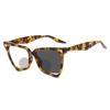 bullabulling Hollow Cat Eye Bifocal Reading Glasses, Photochromic Gray Sunglasses, 0.00/+2.50 Magnification for Women (tortoise, 2.0) view 1