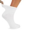 AWS/American Made Men's Cotton Diabetic Ankle Socks Loose Wide Seamless Toe Non Binding Top 3 Pairs (White, Shoe Size: 5-7) view 2