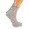 AWS/American Made Men's Cotton Diabetic Ankle Socks Loose Wide Seamless Toe Non Binding Top 3 Pairs (Gray, Shoe Size: 9-11) view 3