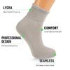 AWS/American Made Men's Cotton Diabetic Ankle Socks Loose Wide Seamless Toe Non Binding Top 3 Pairs (Gray, Shoe Size: 9-11) view 4