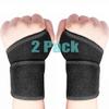 2 pcs Wrist Support Brace, Adjustable Wrist Brace Strap for Fitness, Weightlifting, Tendonitis, Carpal Tunnel Arthritis, Joint Pain Relief, Wrist Tendonitis (Black) view 4