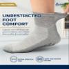 Pembrook Diabetic Ankle Socks for Men & Women with Grips | 6 Pairs Quarter Length Wide Non Binding Diabetic for Men Non Slip | Edema, Neuropathy for Women & Men | Loose Socks view 2