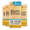 Low Sodium Chicken Broth - Pack of 4 - Organic Cooking Stock, Real Bones Not Powder, Protein, Keto, Paleo, GF, Whole 30 Diet Friendly, Natural Soup Base, 32 oz Liquid Cases view 1