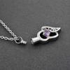 OIJH Crystal Heart Cremation Necklace Memorial Ashes Urn Pendant for Pet/Human Funeral Jewelry view 2
