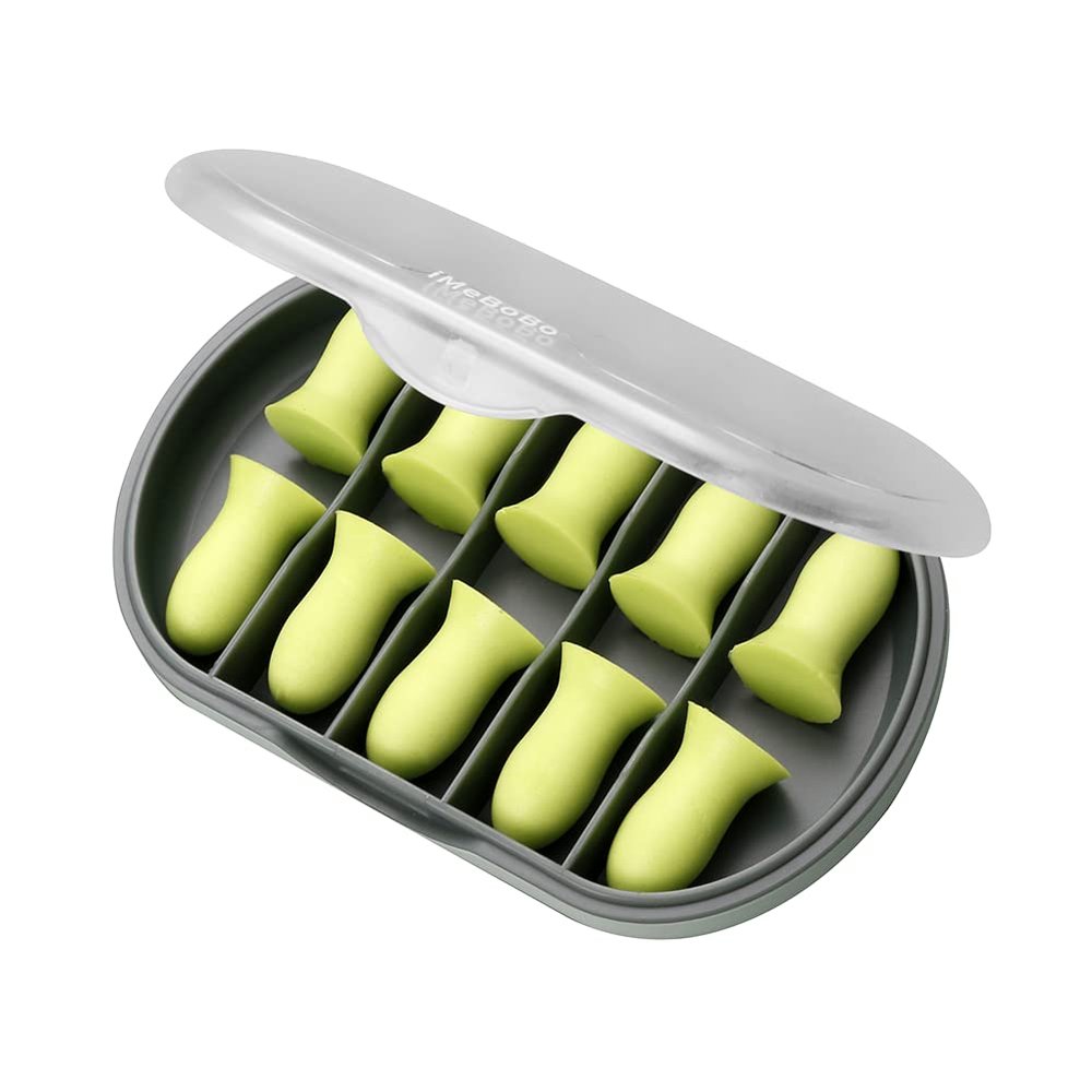 2021 New Version Ear Plugs, for Sleeping Noise Canceling, 10 Pairs Soft Reusable Silicone Earplugs (Green)