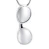 OIJH Sunglasses Cremation Stainless Steel Necklace Memorial Ashes Urn Pendant for Pet/Human Funeral Jewelry-Silver_ view 1