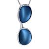 OIJH Sunglasses Cremation Stainless Steel Necklace Memorial Ashes Urn Pendant for Pet/Human Funeral Jewelry-Silver_ view 3