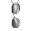 OIJH Sunglasses Cremation Stainless Steel Necklace Memorial Ashes Urn Pendant for Pet/Human Funeral Jewelry-Silver_ view 4