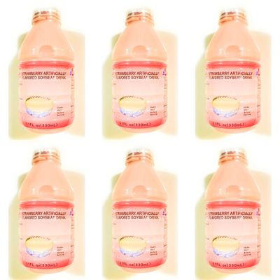 6 Bottles Cheng Kang Strawberry Artificially Flavored Soybean Drink (11 Fl Oz Each )