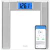 Vitafit 550lb Digital Bathroom Scale for Body Weight and BMI Via Smart APP, High Accuracy Assured by Weighing Professional Since 2001, 8mm Tempered Glass, Extra Large Blue Backlit LCD, Silver view 1