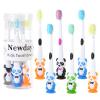 Newday Kids toothbrushes 6 Pack Set Soft Bristles with Suction Cup, Includes Travel Covers, Bear Panda toothbrushes for Kids Boys & Girls, Toddlers &Children Teeth view 1