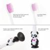 Newday Kids toothbrushes 6 Pack Set Soft Bristles with Suction Cup, Includes Travel Covers, Bear Panda toothbrushes for Kids Boys & Girls, Toddlers &Children Teeth view 4
