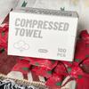 100 Pcs Mini Compressed Towels, Disposable Face Compressed Towel, Compressed Hand Wipe, Camping towel, Portable Compressed Coin Tissue for Travel/Home/Outdoor Activities (Individual packaging) view 1