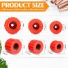 Hotop 6 Pieces Copper Pipe Cleaners Include 12 Inch, 34 Inch, 1 Inch Handy Sized Plumber, Tube Cleaning Brush, Red Different Size Copper Pipe Cleaner (3 Size) view 2