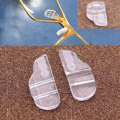 Eyeglasses Nose Pads Semi-Soft Silicone Nosepads 2 Pairs White Compatible for Tag Heuer Eyewear Glasses