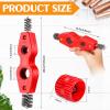 4 Pieces Copper Pipe Cleaner and Reamer Set, Include 2 Pieces Copper Pipe Cleaner and 2 Pieces Reamer, 4 In 1 Pipe Deburring Brush for PVC PPR Copper Brass Aluminum Pipes view 2