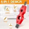 4 Pieces Copper Pipe Cleaner and Reamer Set, Include 2 Pieces Copper Pipe Cleaner and 2 Pieces Reamer, 4 In 1 Pipe Deburring Brush for PVC PPR Copper Brass Aluminum Pipes view 3