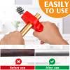 4 Pieces Copper Pipe Cleaner and Reamer Set, Include 2 Pieces Copper Pipe Cleaner and 2 Pieces Reamer, 4 In 1 Pipe Deburring Brush for PVC PPR Copper Brass Aluminum Pipes view 4