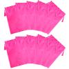 10 Packs Wig Bags Satin Packaging Pouches Carrying Storage Bags with Drawstring for Wigs, Bundles,Hair Extensions,Tools, Business gift bags (Blank Rose red) view 1