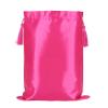 10 Packs Wig Bags Satin Packaging Pouches Carrying Storage Bags with Drawstring for Wigs, Bundles,Hair Extensions,Tools, Business gift bags (Blank Rose red) view 2